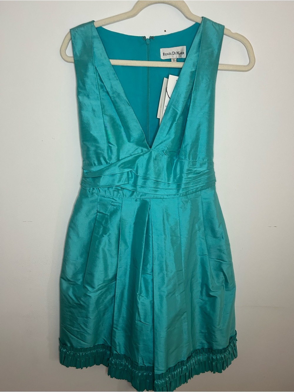 Renee DuMarr New York NWT sleeveless teal cocktail dress size small